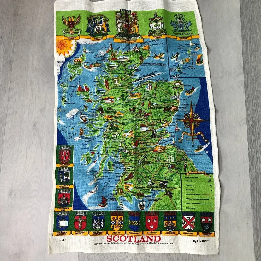 MADE BY LILIANNA SCOTLAND 100% LINEN TEA TOWEL
